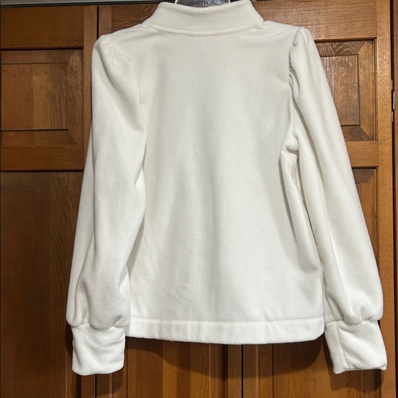 Lilly Pulitzer Cabello Fleece Zip Up Jacket Size large Coconut White - Picture 4 of 4